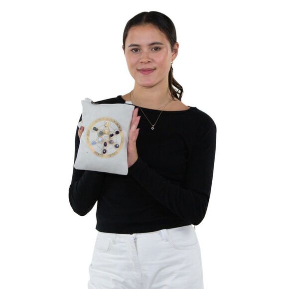 Sacred Geometry Crystal Grid Anxiety Cross Body Bag - Picture 7 of 8